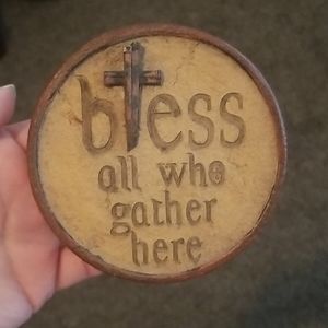 Bless all who gather small home sign